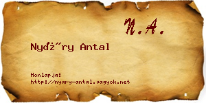 Nyáry Antal névjegykártya